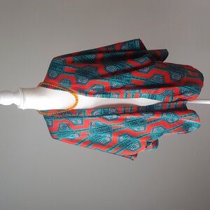 Umgee | Red Satiny Open Cardigan Blouse